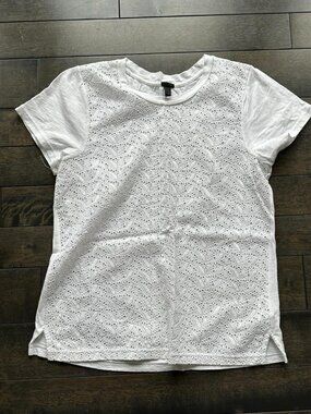 J.Crew Eyelet Cotton T-shirt